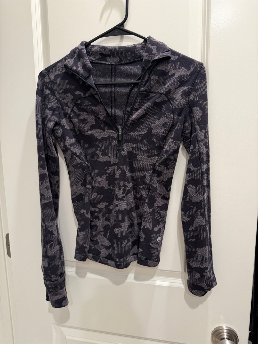 lululemon athletica Grey & Black Camo Half-Zip Top